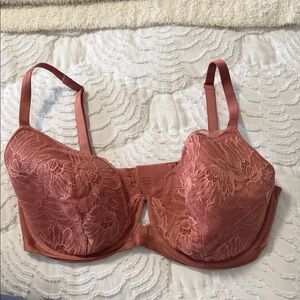 Soma Lace Underwire Bra in Dusty Pink size 40 DDD